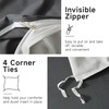 RSNIRCH Cotton Single Duvet Cover Dark Grey Silver Grey Soft