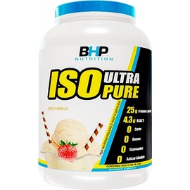BHP NUTRITION- ISO Ultra Pure Cero Carbs vainilla 2 lbs, proteina aislada de suero de leche sin carbohidratos