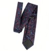 Alizeal Mens 3.15inches Flower Patterned Tie with Floral Printed Pocket