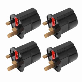 4PCS  to  Conversion Plug Grounding 2 Pin to 3 Pin Adapter Converter with Fuse  13A