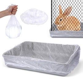 Josojoou 15PCS Disposable Cage Liners, Transparent Plastic Guinea Pig Cage Liners, Universal Elastic Toilet Film Suitable for Rabbits, Hamsters, Chinchillas, Hedgehogs and Other Small Animals