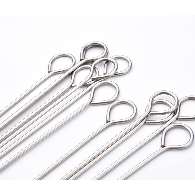 HONSHEN 12 Inch Barbecue Skewers, BBQ Skewers, Shish Kebab Kabob