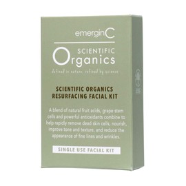 emerginC Scientific Organics Resurfacing Facial Kit - Single-Use Exfoliating Skincare Set for Removing Dead Skin Cells + Reducing Appearance of Wrinkles - DIY Facial Kit