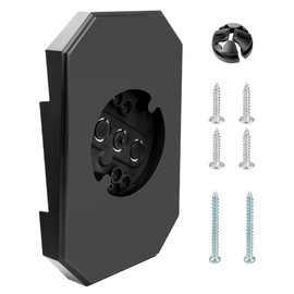 Pulems Siding Mounting Block 8141DBL, Vinyl Siding Mounting Block Outdoor Light Mount Plate Kit with Built-in Electrical Box for 1/2 inch Lap Double, Black Outdoor Light Plate