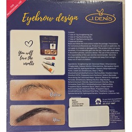 J. Denis Eyebrow Design Kit - Eyebrow Makeup Kit - Natural - 4 Brushes - 30 Applications