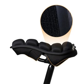 Sarini Gel Bicycle Saddle Cover 26.5 x 24 cm, Soft 3D Airbag, Comfortable Gel Cover for Mountain Bike Spinning Bikes, Bicycle Seat Cushion (Size M)