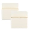 2 Pieces Large Capacity White Strong Magnetic Chalk Holder,Fridge Magnet