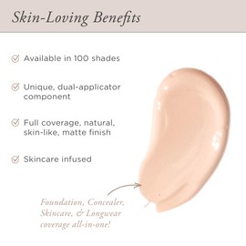 PÜR Beauty 4-in-1 Love Your Selfie Longwear Foundation & Concealer, Full Coverage Liquid Foundation, Hydrating Formula, Cruelty Free, DP3