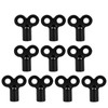 Pack of 10 Heating Bleed Keys, Radiator Bleeding Key, Black