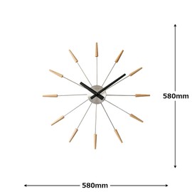 Elcomune NXT-J015 Radiant Clock corn Natural Wall Clock
