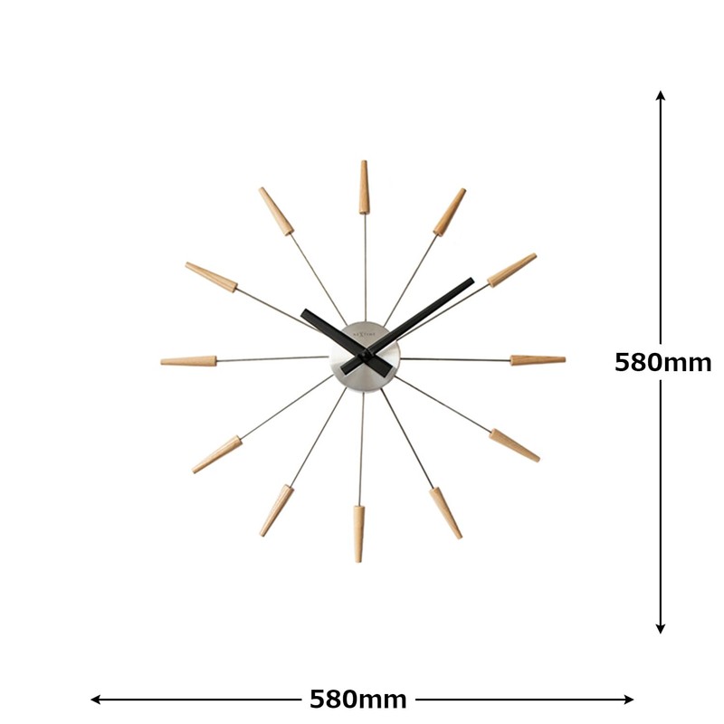 Elcomune NXT-J015 Radiant Clock corn Natural Wall Clock