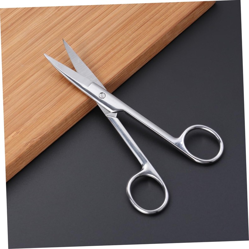 BIUDECO Professional Makeup Scissors Stainless Steel Curved Eyebrow Trimmer Cutting