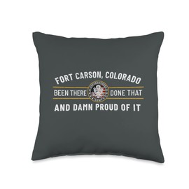 Us Army 4th Infantry Division Fort Carson Colorado Veteran Throw Pillow, 16x16, Multicolor