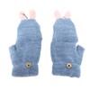 USB Heated Knitted Flap Gloves Half Finger 5V Winter Heating