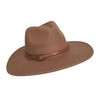 Fedora Hat - Women's Fashionable Wide Brim Hat - Belt