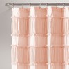 Lush Decor Nova Ruffle Shower Curtain, 72" x 72", Blush