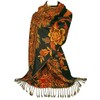 GFM® Pashmina Style Scarf in Peacocks Design (DK1909-KL)