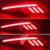 PGONE Red LED Rear Bumper Reflectors Fog Brake Tail Light