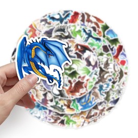 Dragon Stickers for Laptop (100 PCS),Gift for Children Teens Adults Girl Boys,Waterproof Stickers for Water Bottle,Dragon Vinyl Stickers for Scrapbook,Skateboard,Bike,Phone,Dairy