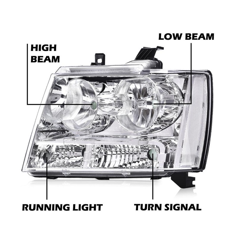 G-PLUS Headlights Assembly Compatible with Chevy Tahoe Subarban Avalanche 2007-2014