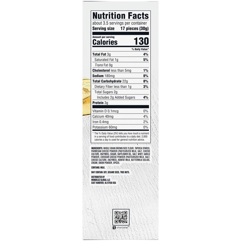 Good Thins Parmesan & Garlic Rice & Cheese Snacks Gluten