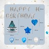 Birthday Balloons, Balloons, Birthday Decoration, LED Starlight with Skewers, Boys