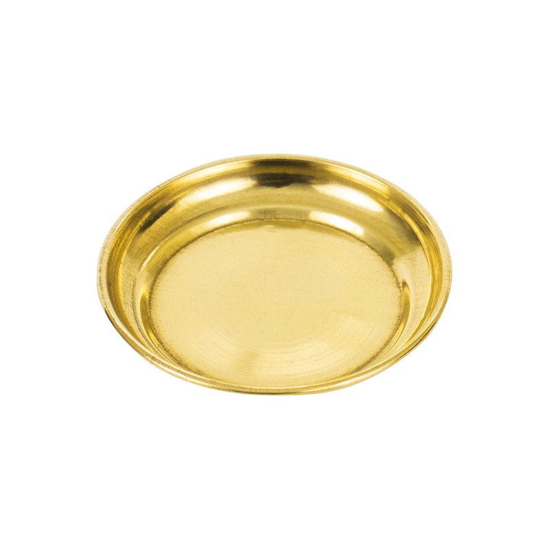 Spillbox Brass Deepak Diya Oil Lamp Plate for Home Temple