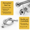 2Pcs Stainless Steel Flexi Pipes, with 2 Plastic Knobs Flexible