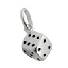 jewellery pendant, dice, cube black, silver 925 G91120