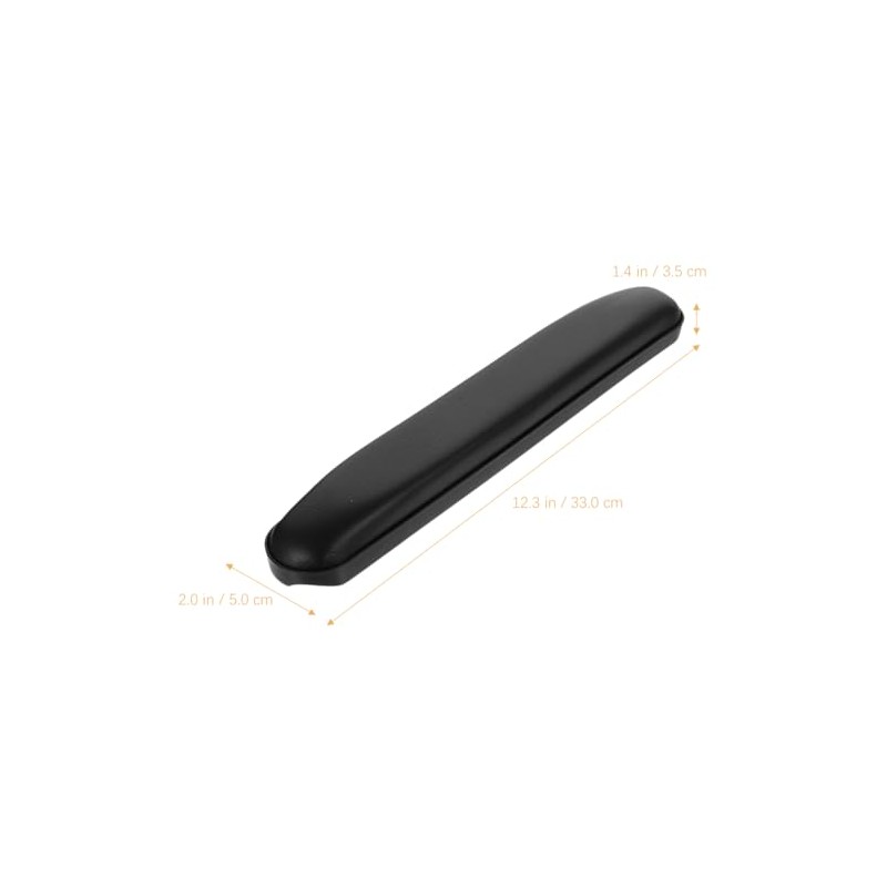 EXCEART Wheelchair Armrest Pads 2 Pcs Black 33.40X5.10X3.00cm