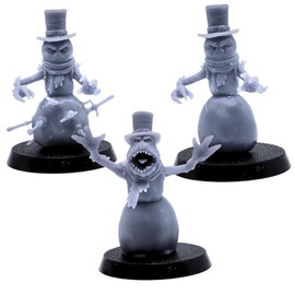 Forged Terrain Snowmen Miniature Figure Animated Snowman Artic 28mm Dungeons and Dragons Miniature Gaming, Collectable Fantasy Role Playing Tabletop Games