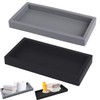 2 Stück Bad Silikon Tablette, Silikon Ablageschale, Silikone Badezimmertablett Tabletts,