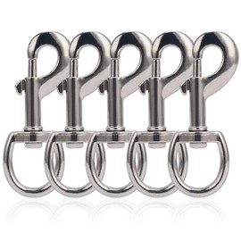 Dog Leash Clips Heavy Duty Dog Leash Clasp Leash Hooks Swivel Clip Swivel Snap Hook Flag Hooks 3.5 Inch 5pcs