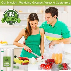 100 Bolsas gofrada,25 x 17 cm cm Bolsas de Vacio para Alimentos, Bolsas de plástico para envasar al vacío Professional