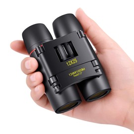 POLDR Small Pocket  12X25  Binoculars Compact Adults, Mini Kids Binoculars Boys for Bird Watching, Concert Theater Opera
