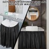 2 Pack Fabric Sink Skirt Diamond Bathroom Stitch Under Sink
