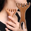 Natural Wood 7-Finger Antler Hair and Scalp Massager | Wood