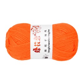 sourcing map Crocheting Yarn, Orange 4 Ply Acrylic Yarn 50g Sport Weight Yarns Bulk Soft and Fluffy Yarns for Knitting DIY Crochet Handicraft Blankets Gift,98 Yards