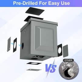 Gloppers 30 Amp Generator Inlet Box Pre-Drilled，NEMA L14-30P 30A 125V/250V Generator Power Inlet Box for 4 Prong Generator Cord UL Listed, Waterproof Dust Proof for Outdoor and Emergency Use