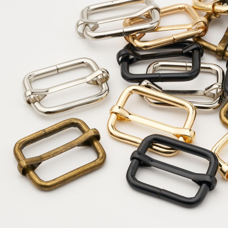 DEVPSISR 20 Pack 1 Inch Metal Buckles Adjustable Slide for