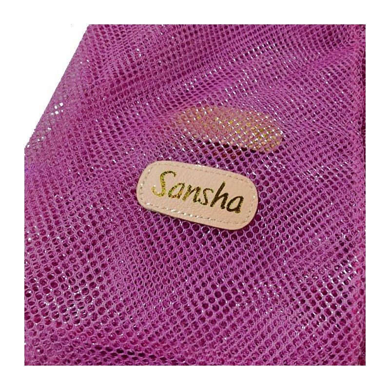 Sansha Mesh Shoe Case, Black x Pink