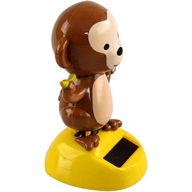 Cute Monkey Solar Power Dancing Monkey Figure for Car Dashboard Desktop Decor for Kids Teens Solar Power Kits Auto Parts