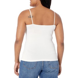 Sugar Lips womens Seamless Basic Tank Top Cami Shirt, Ivory, One Size US