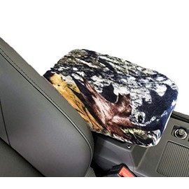 Car Console Covers Plus Designed for Honda HRV 2016-2022 Fleece Auto Armrest Center Console Cover Protector Made in USA Mossy Oak (M1)