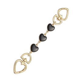 Women Purse Strap Extender Purse Chain Bag Extender Purse Chain Strap Replacement Chain Handbags Bag Exquisite Extension Chains for DIY Handbag Purse Shoulder Bag (1xLove-Black)