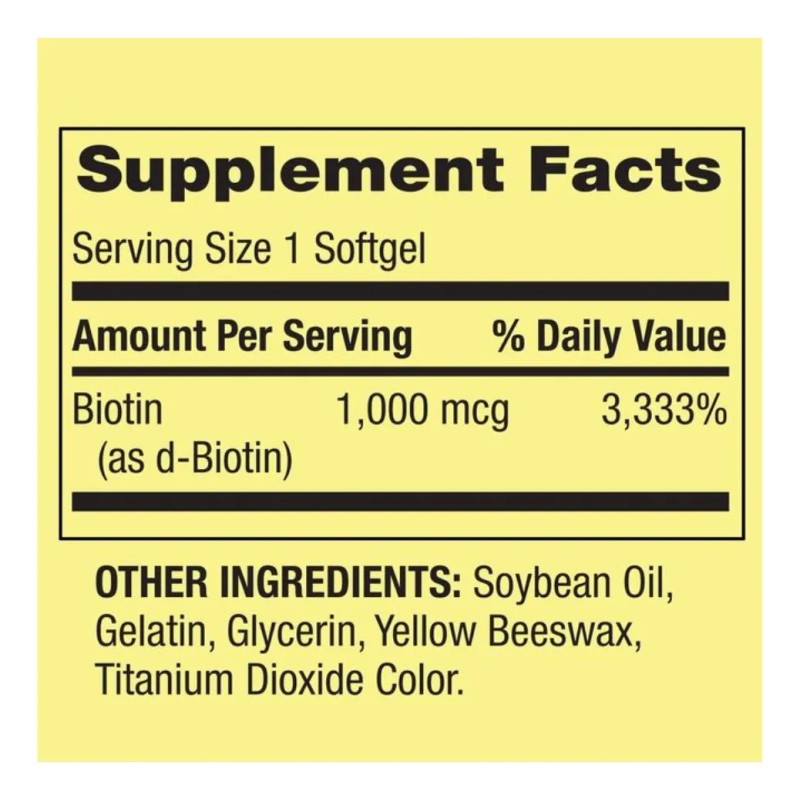 Spring Valley Biotina 1,000 Mcg 150 Softgels