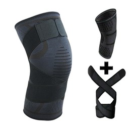 2 Pack Knee Braces for Men Women - Compression Knee Brace, Fitness Knee Sleeve for Sports Recovery Support