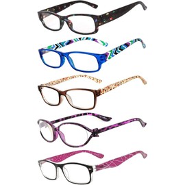 5 Pairs Reading Glasses Fashion Ladies Readers Spring Hinge lens +3.25