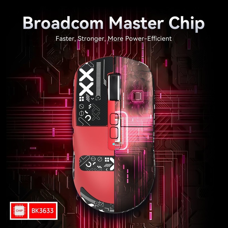 ATTACK SHARK X6 Ratón inalámbrico Ligero para Juegos con Base