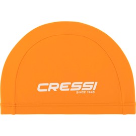 Cressi TAGO Swim cap Spandex Orange/White - Cuffia da Nuoto in Spandex per Adulti, Arancio/Bianco, Taglia Unica